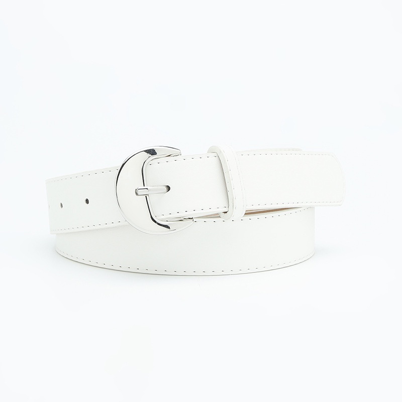 Thắt Lưng Bản Rộng Khóa Bạc Thời Trang Cho Nữ