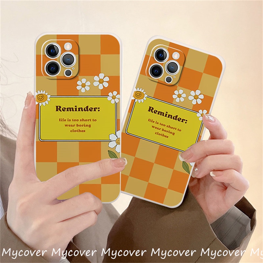 Ốp Điện Thoại Silicon Họa Tiết Hoa / Trái Cam Cho iPhone 11 13 12 14 Pro Max X XR Xs Max 6 7 8 Plus