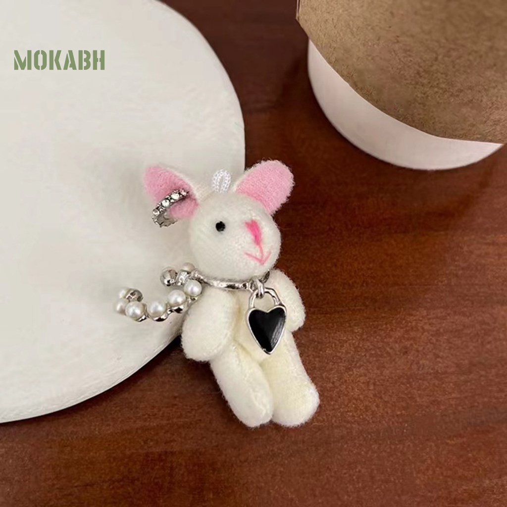 [Mới] 1 Khuyên Tai Kẹp Tai Thỏ Bông Màu Trắng Thời Trang Công Sở Đẹp Mắt Bắt Mắt Thích Hợp Làm Quà Tặng Cho Bạn Gái