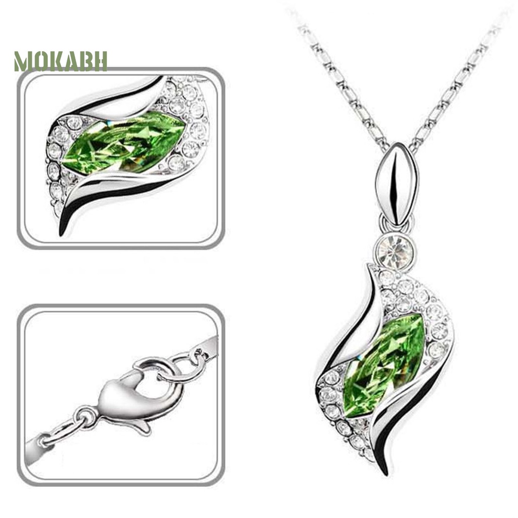 Set 2 Vòng cổ Và Bông Tai Đính Đá Sang Trọng Cho Nữ