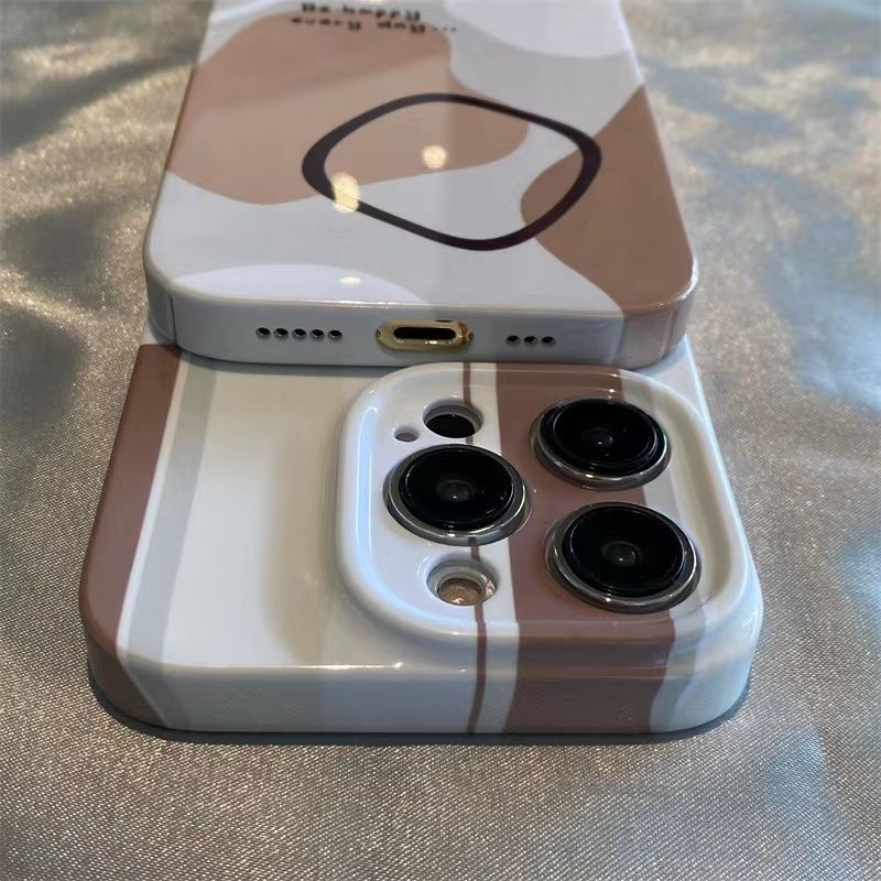 Ốp Điện Thoại Cứng Siêu Mỏng Họa Tiết Hình Học Cho Iphone 12 11 13 14Promax 14pro AP6W