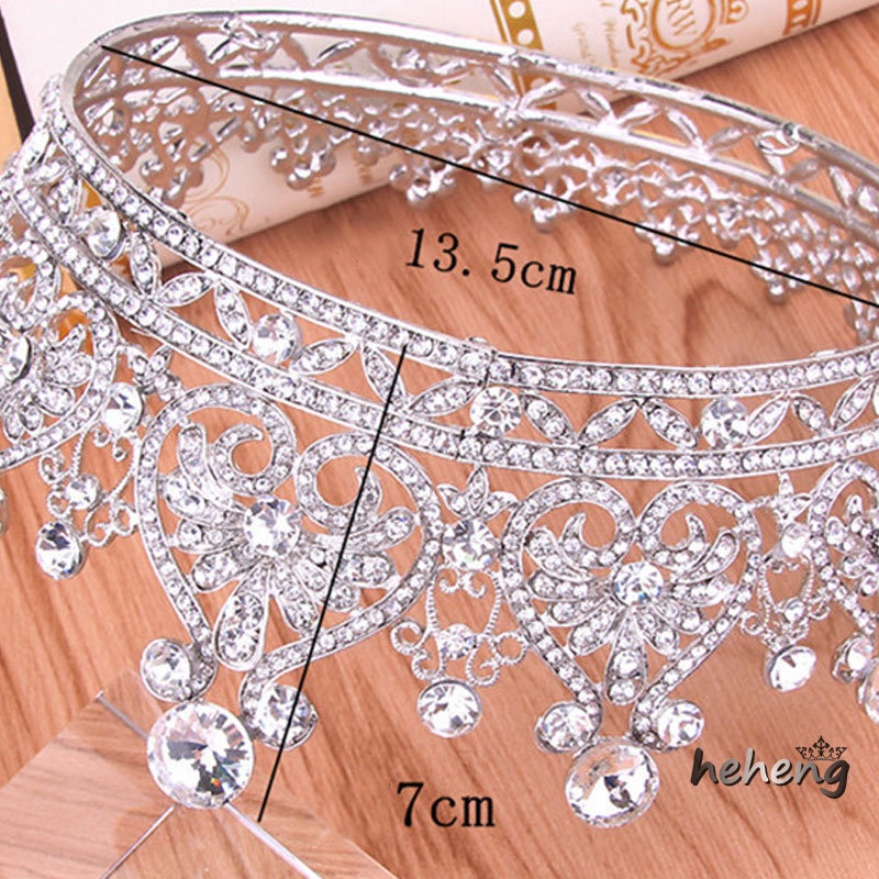 Vương Miện Cài Tóc Đính Đá Thanh Lịch Thời Trang Cho Cô Dâu