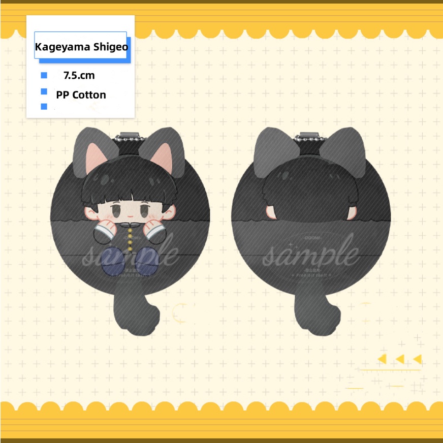 Móc Khóa Hình Búp Bê Nhồi Bông YYDS Mob Psycho 100