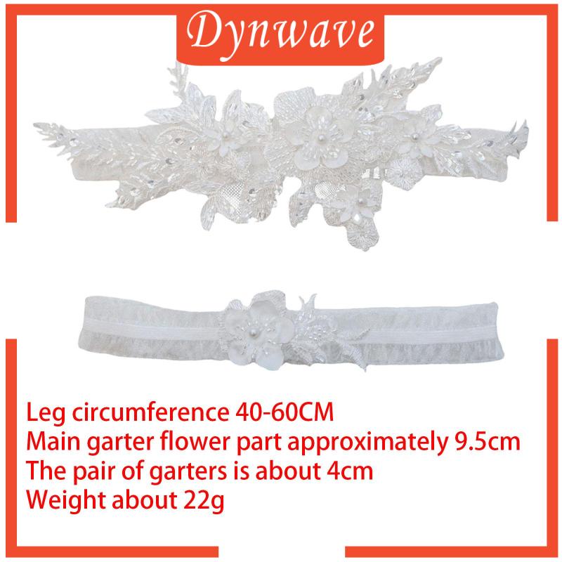 Set 2 Vòng Ren Đeo Đùi Họa Tiết Hoa Cho Tiệc Cưới