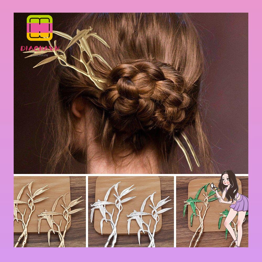 Kẹp Tóc Kim Loại Dạng Xoắn Hình Học Thời Trang