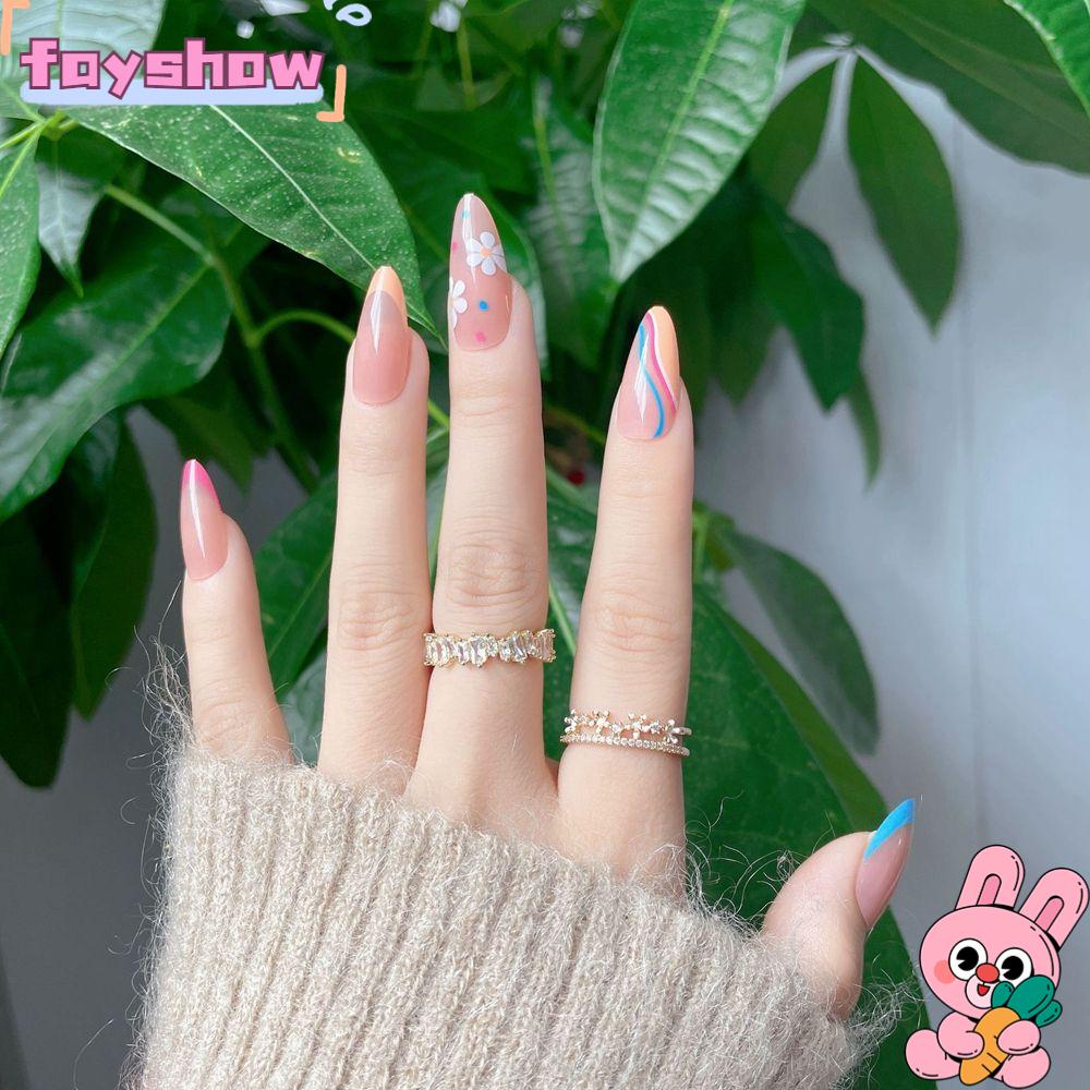 Hộp 24 Móng Tay Giả Lấp Lánh Thời Trang Cho Nữ