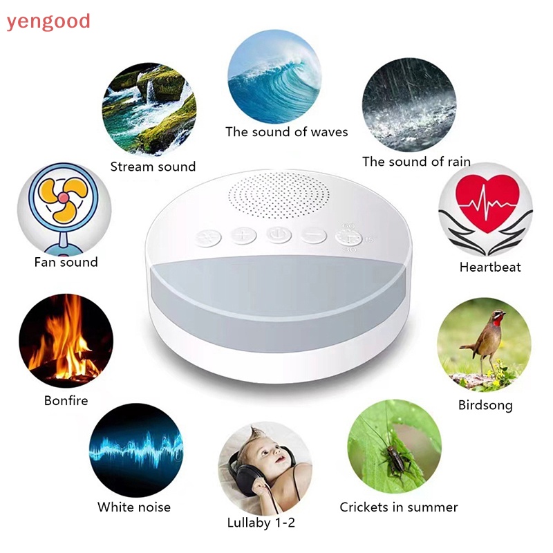 Máy Tạo Tiếng Ồn Trắng Có Đèn Ngủ Tiện Dụng Cho Bé