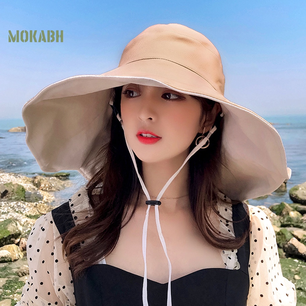 Nón Tai Bèo Hai Lớp Màu Sắc Tương Phản Thời Trang Mùa Hè Cho Nữ