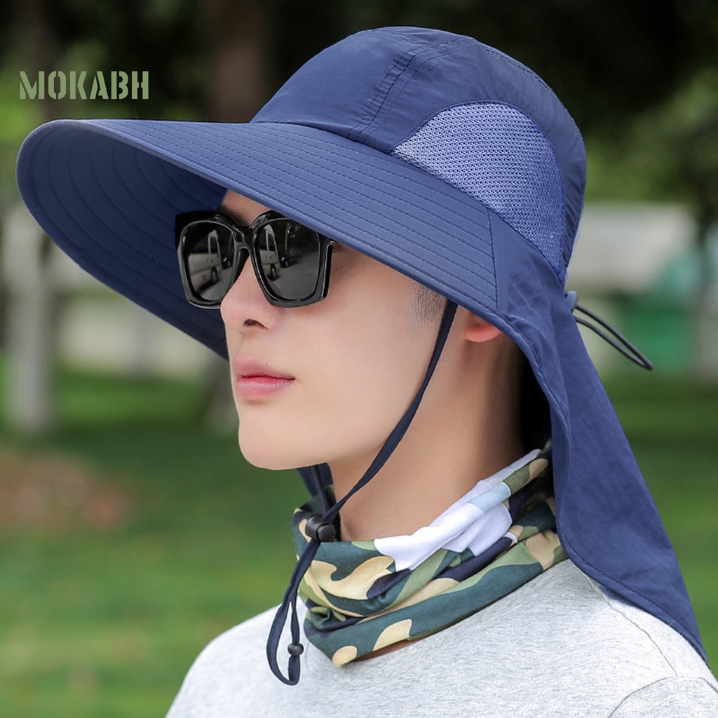 [Mok Abh] Mũ Tai Bèo Vành Rộng Có Dây Điều Chỉnh Thoáng Khí Thời Trang Mùa Hè Cho Nam Và Nữ