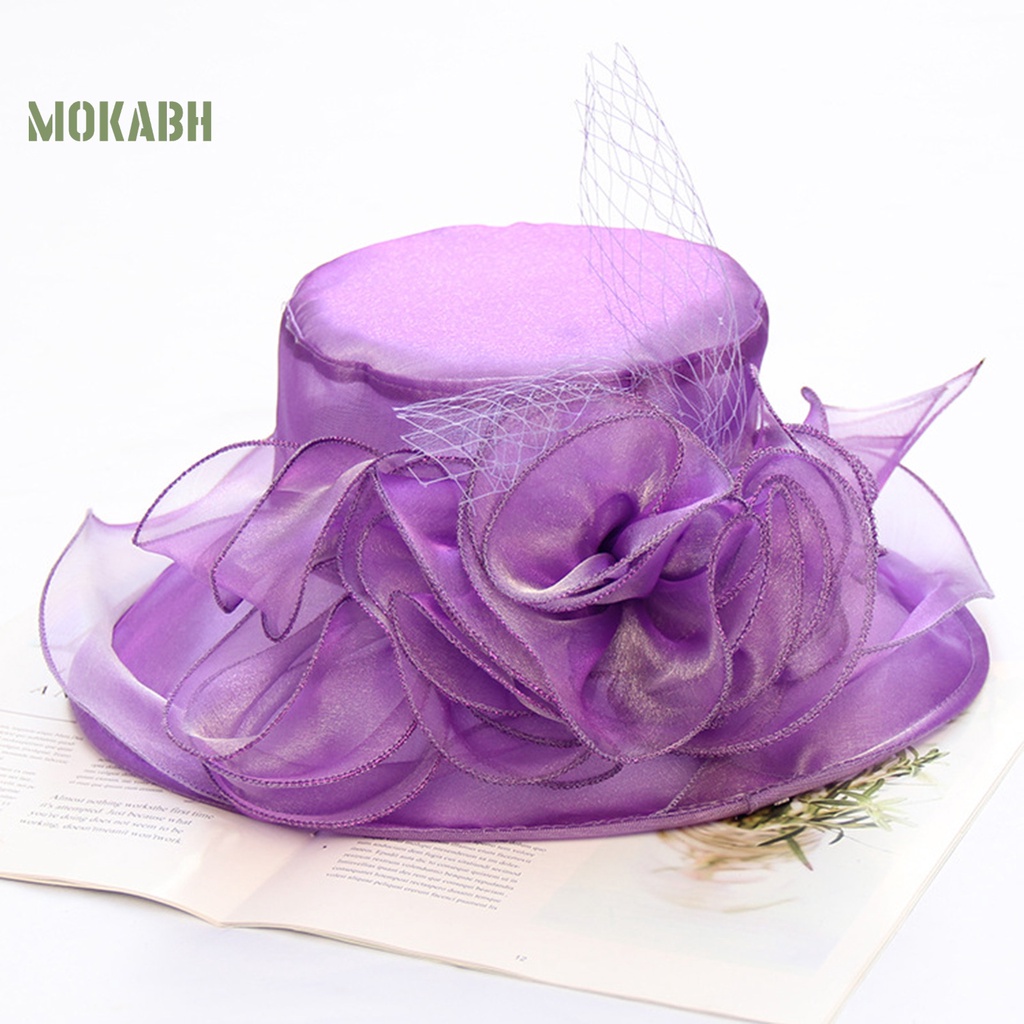 [Mok Abh] Mũ Vành Che Nắng Bán Trong Suốt Họa Tiết Hoa Thời Trang Mùa Hè Cho Nữ