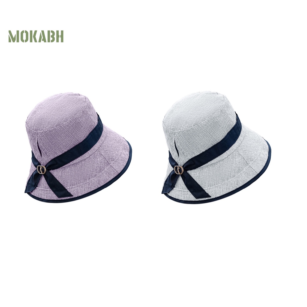 Nón Vành Tròn Màu Trơn Chống Tia UV Chống Rơi Chống Gió Thời Trang Mùa Hè Cho Nữ