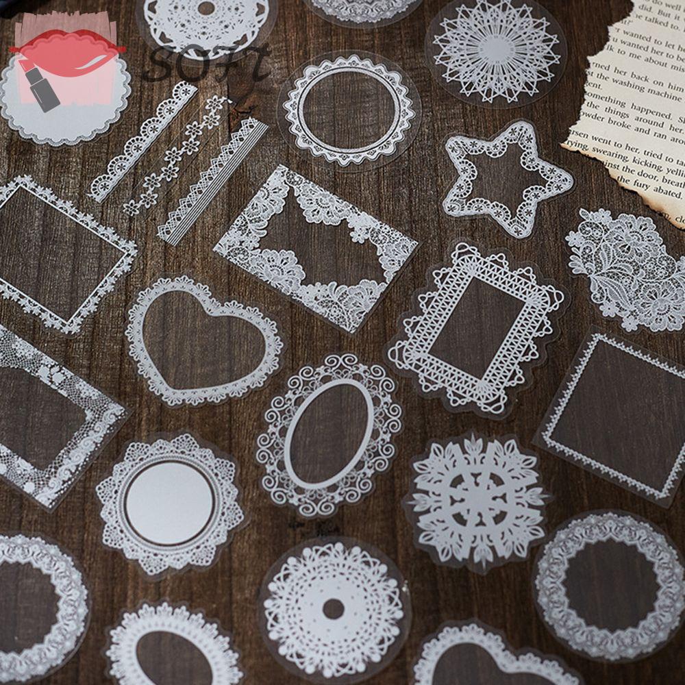 Bộ 30 Miếng Dán Bằng PVC Phong Cách Vintage Độc Đáo DIY