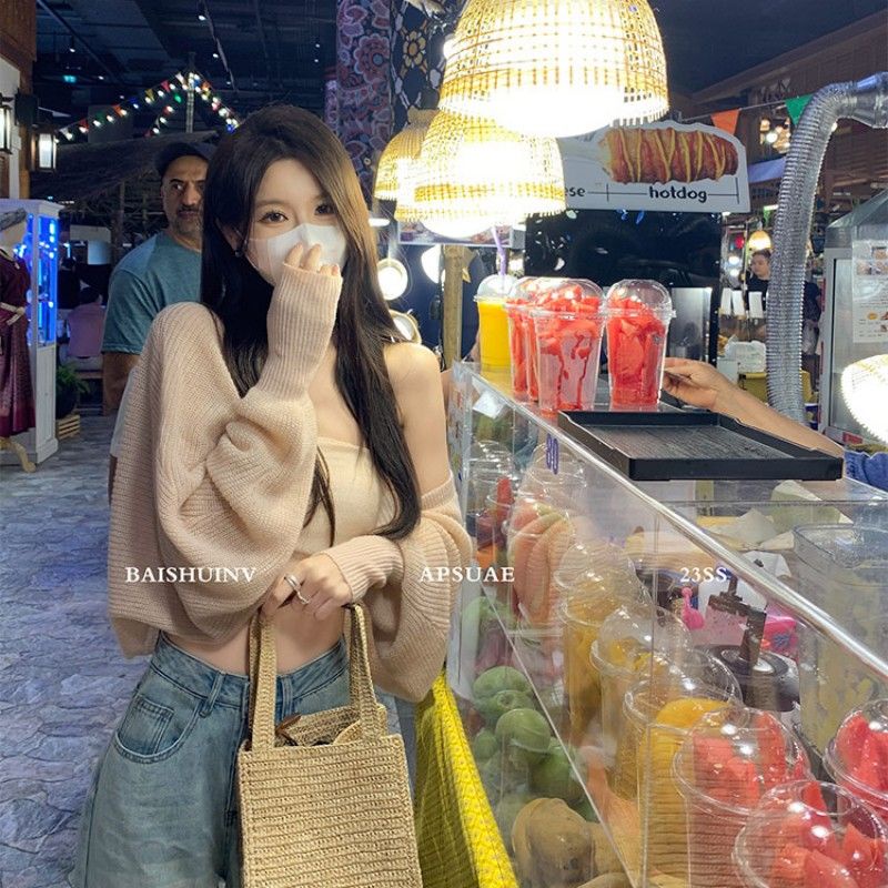 COZOK Áo Khoác cardigan Dệt Kim Tay Dài Màu Trơn Dễ Phối Đồ Hợp Thời Trang