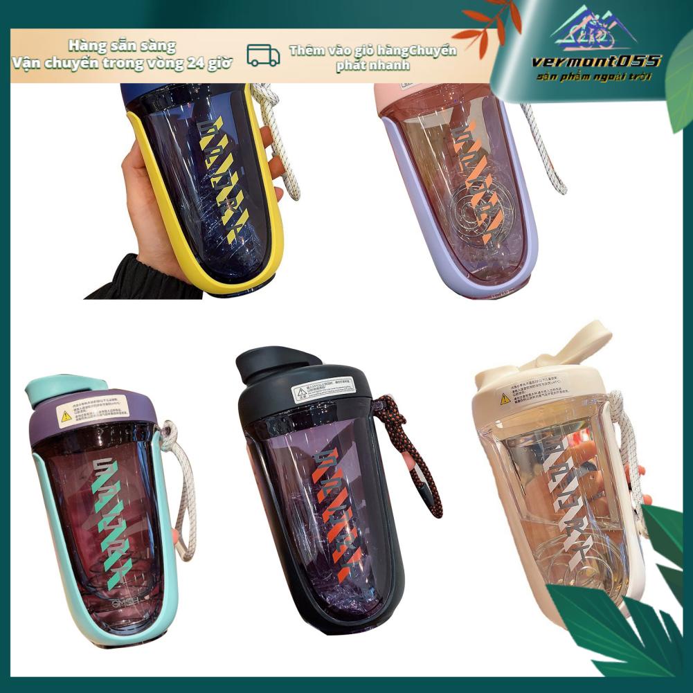 Vermont055 Bình nước thể thao 590ml lắc chống rò rỉ uống cho hoạt động ngoài trời