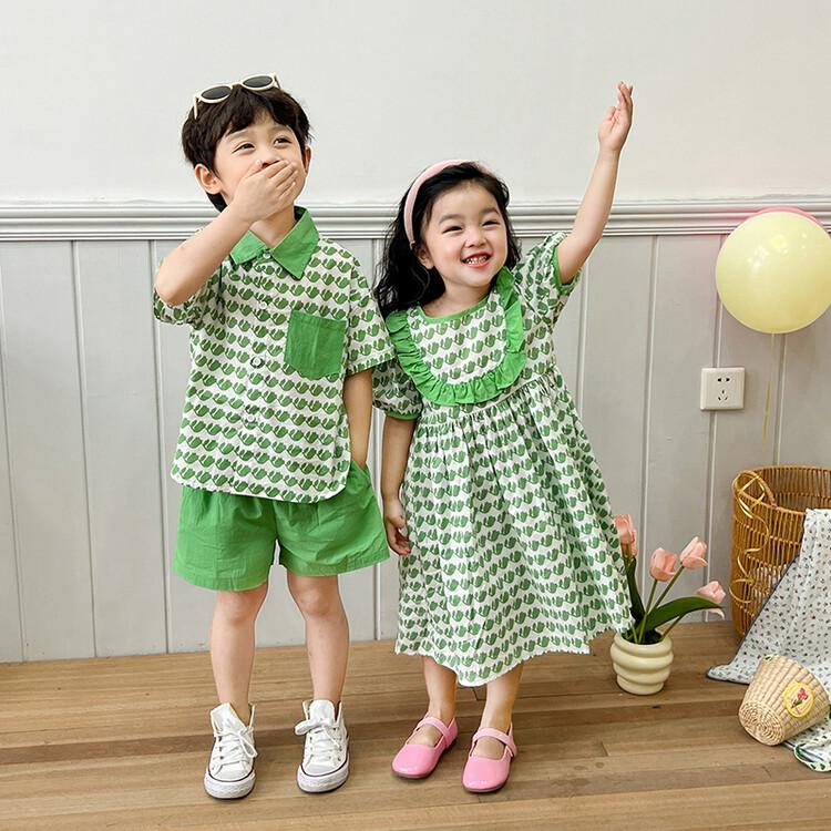 Áo Sơ Mi In Họa Tiết Toàn Bộ Thời Trang Mùa Hè Cho Chị Em Gái