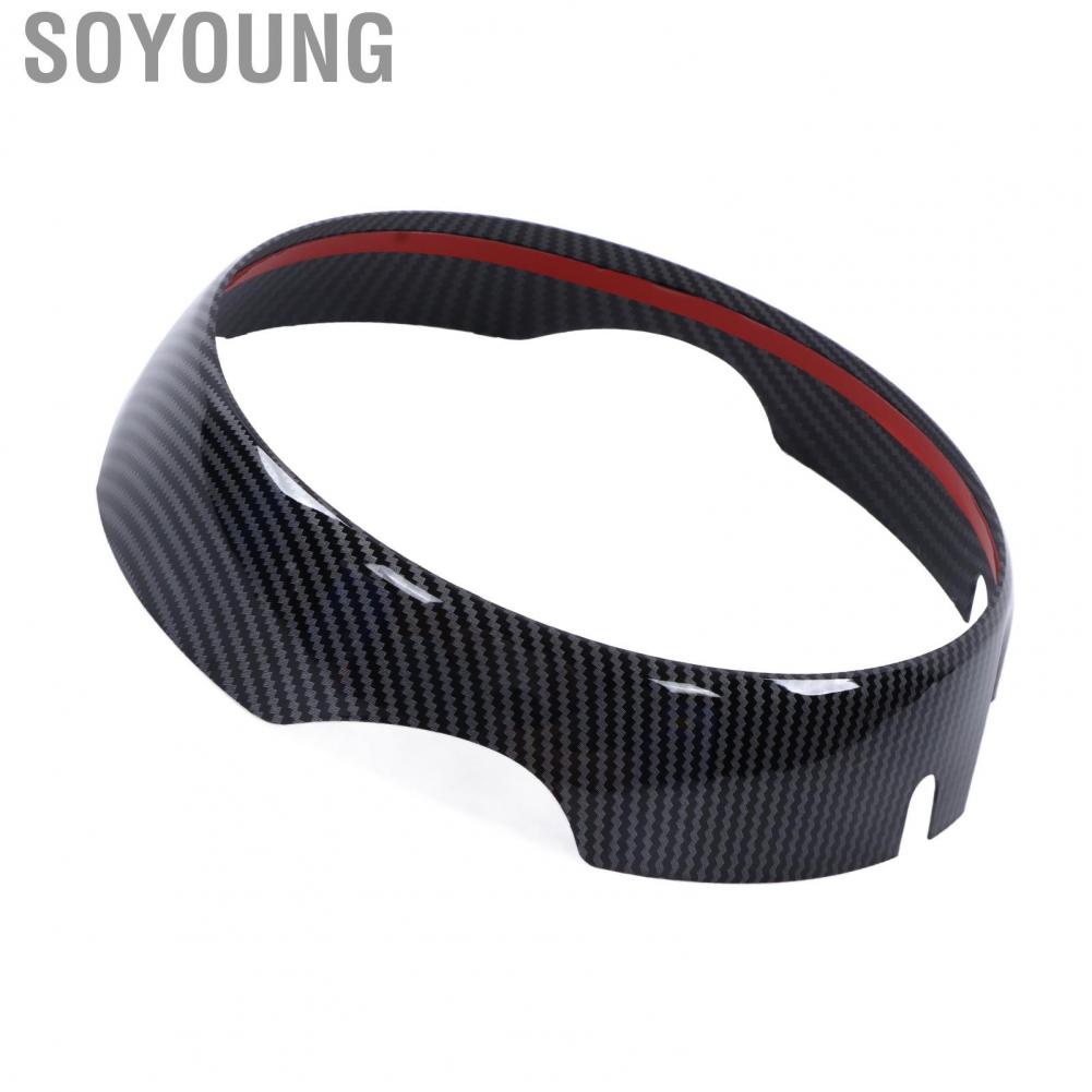 Soyoung Screen Frame Trim  Scratch UV Covers Colorfast Carbon Fiber Style Lightweight for Car