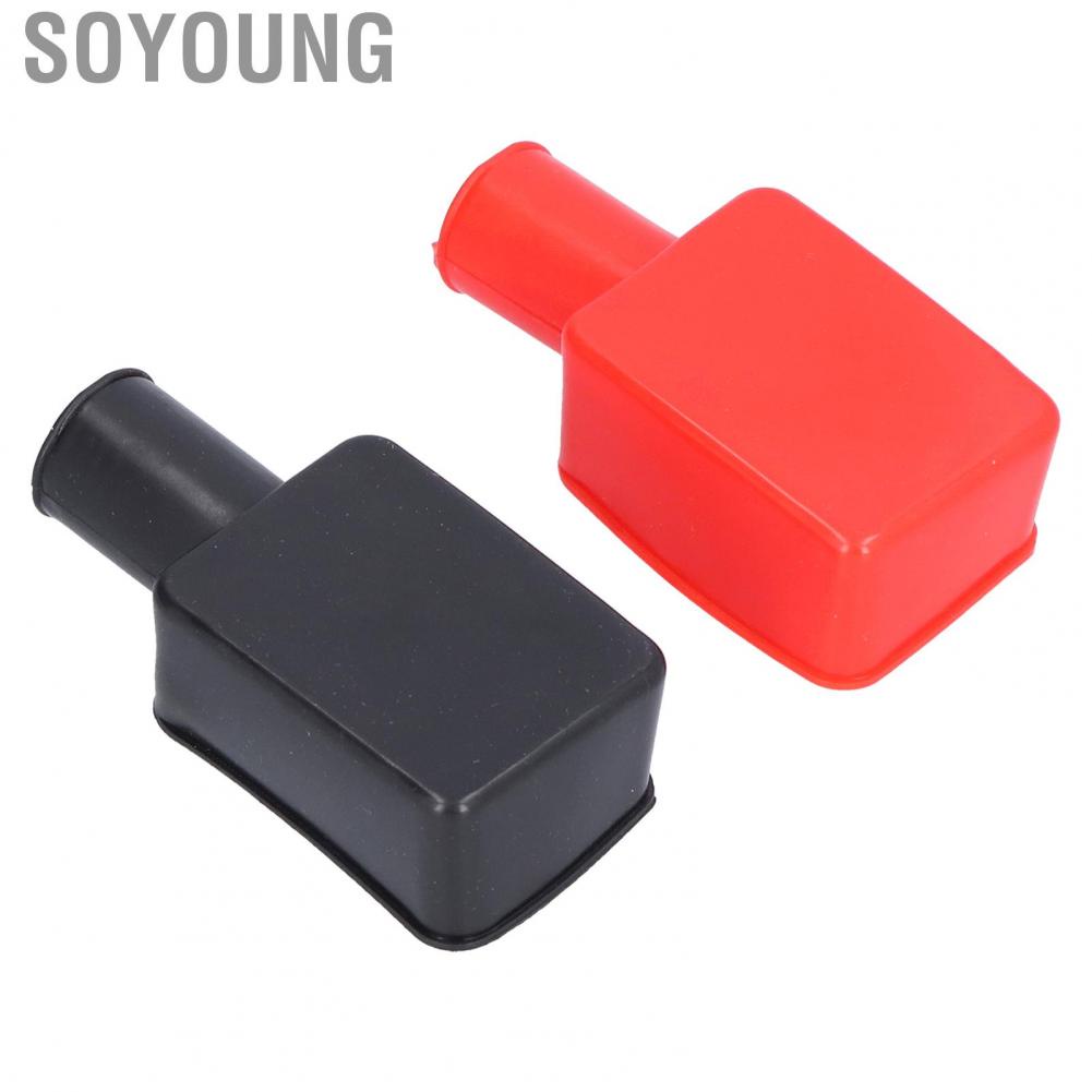 Soyoung bornes bateria auto connectors terminals  Terminal Covers Rubber Positive Negative Post Stud Insulating Protective