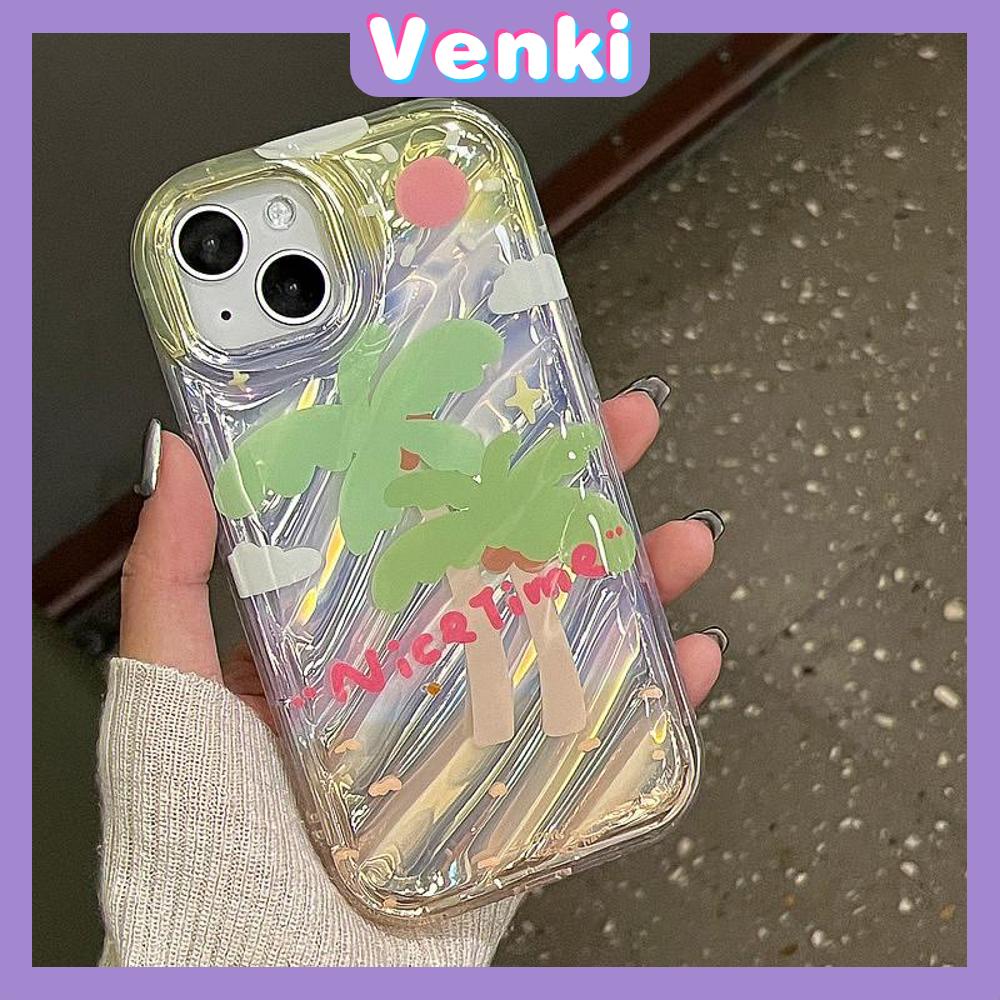 VENKI - Dành Cho iPhone 11 Ốp Lưng iPhone Ốp Lưng Điện Thoại Trong Suốt Phản Quang Laser TPU Mềm Túi Khí Chống Sốc Ốp Lưng Điện Thoại Mùa Hè Coco Dễ Thương Tương Thích Với iPhone 14 13 Pro max 12 Pro Max XR XR 7 8