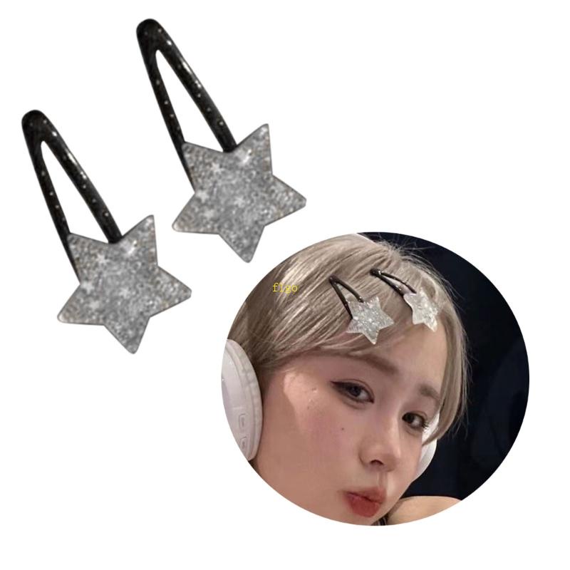 Kẹp Tóc Y2K Hình Ngôi Sao Bằng Hợp Kim Dễ Thương