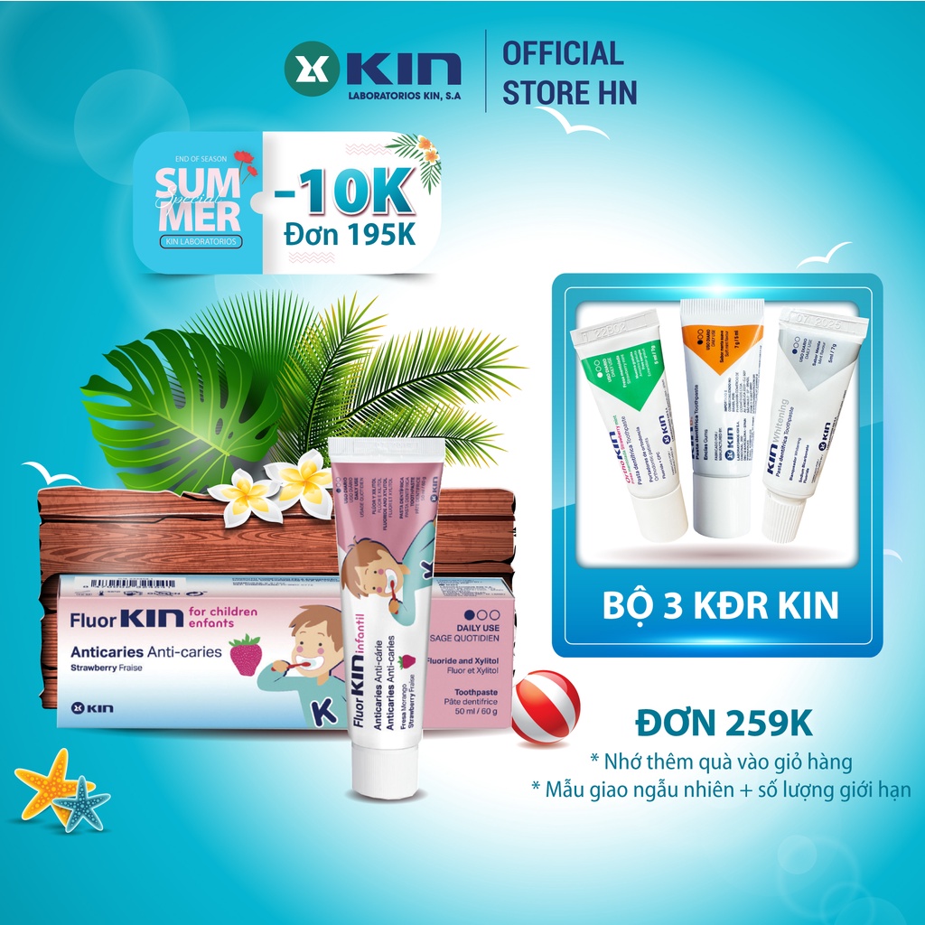 Kem Đánh Răng Fluor Kin Infantil Cho Bé Từ 1 Tuổi