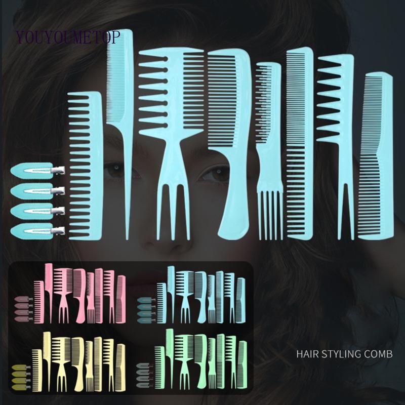 Bộ 12 Lược Cắt Tóc Răng Thưa Chống Tĩnh Điện