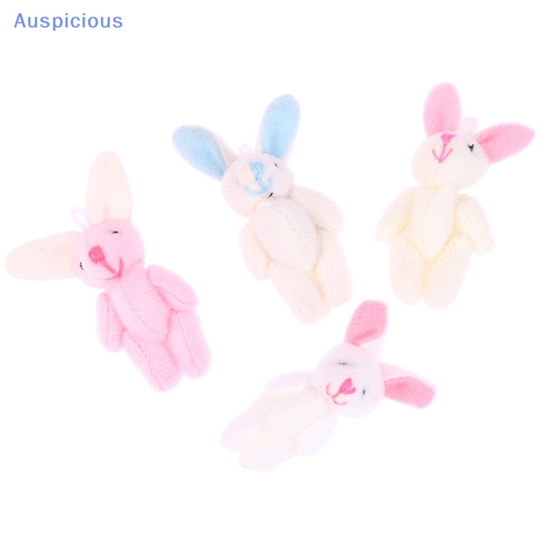 Thỏ Nhồi Bông Mềm Mại 4.5CM Treo Móc Khóa / Ba Lô / Túi Xách Trang Trí Nhà Búp Bê