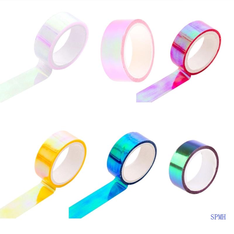 Băng Keo Dán Trang Trí Sổ Tay / Lịch / Lập Kế Hoạch Màu Cầu Vồng Lấp Lánh DIY