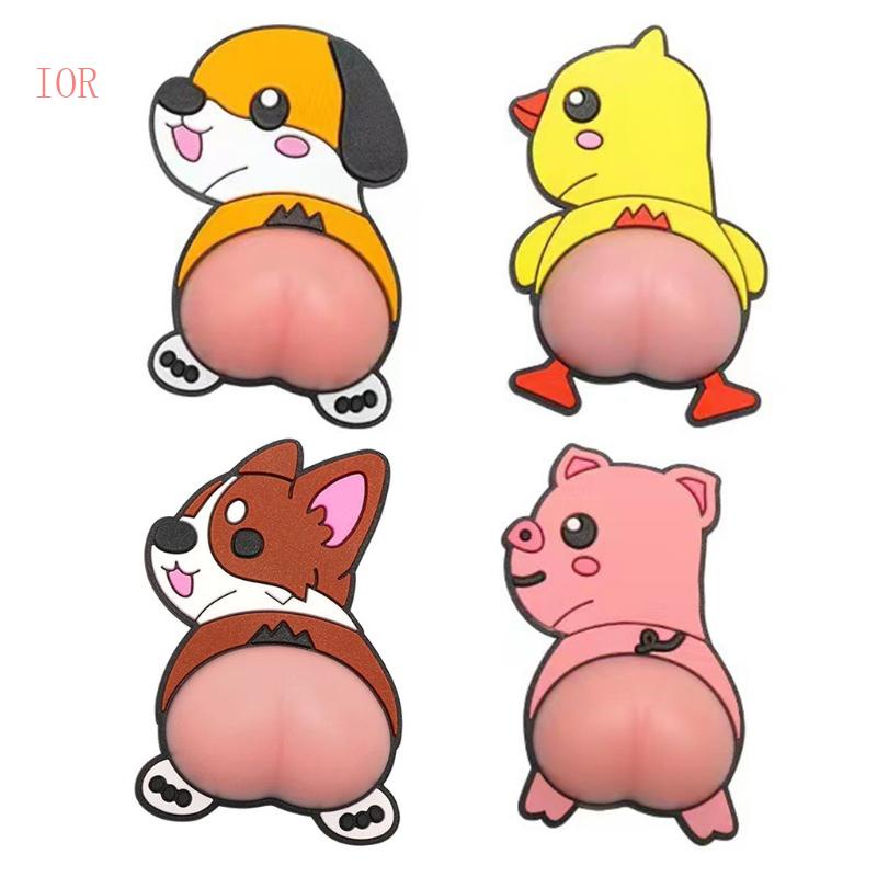 1 Cặp Nhãn Dán Trang Trí Xe Hơi Họa Tiết Hoạt Hình 3D DIY