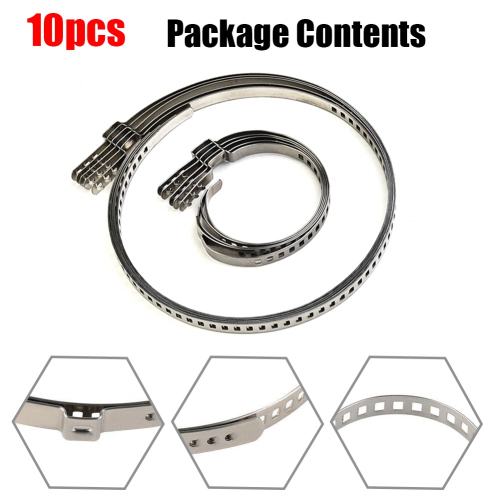 Set 10 Kẹp Nối Trục CV Bằng Thép Không Gỉ Thông Dụng Có Thể Điều Chỉnh