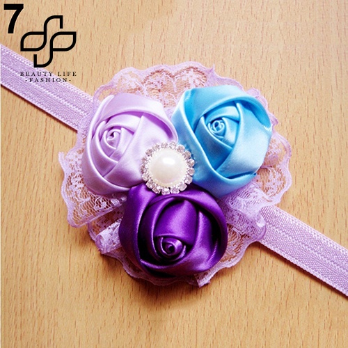 Băng Đô Ren Hoa Hồng Dễ Thương Dành Cho Bé Gái