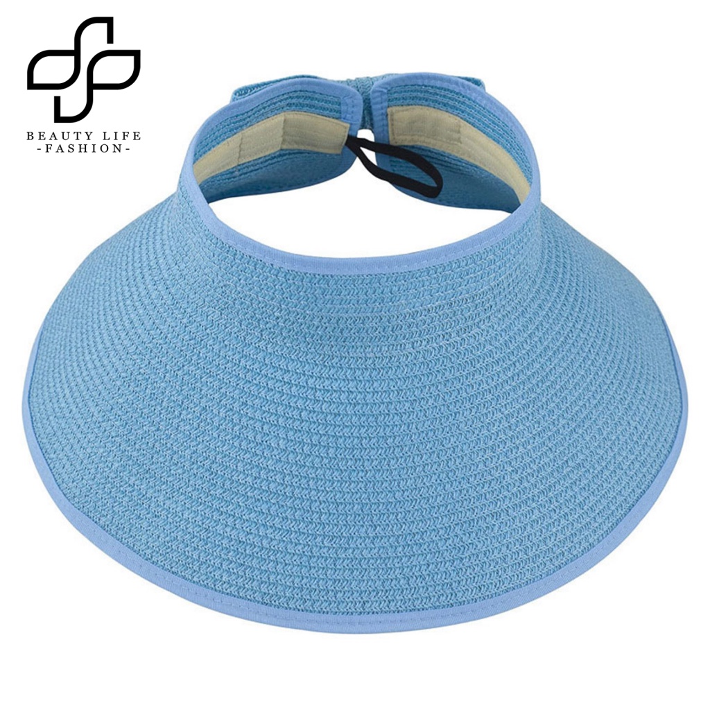 Nón Cối Phối Nơ Màu Sắc Tinh Khiết Thời Trang Mùa Hè Cho Nữ