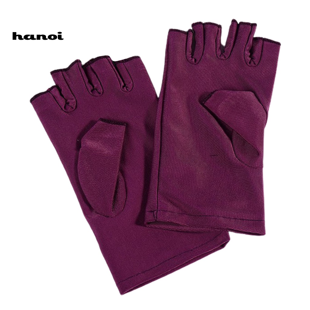 1 Đôi Găng Tay Co Giãn Thoáng Khí Không Để Lại Dấu Ngón Tay Chống Tia UV Khi Lái Xe