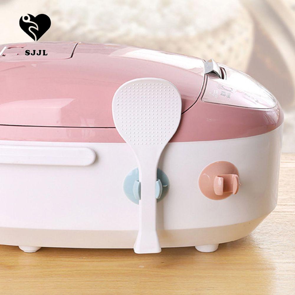 SJJL Bộ 2 giá đỡ muỗng múc cơm gắn nồi cơm điện tiện dụng
