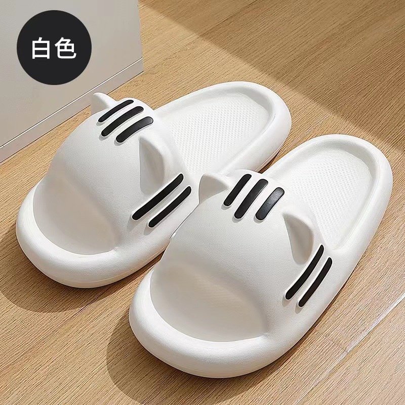 Giày Sandal Đế Cao 3cm Chống Trượt Hình Tai Mèo Ba Màu Sắc Dành Cho Nam Và Nữ