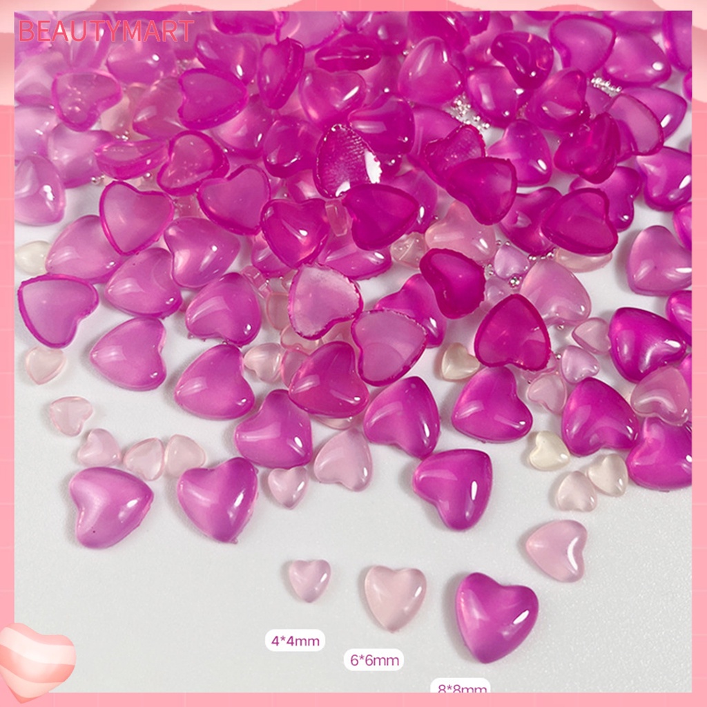 1 Túi Phụ Kiện Trang Trí Móng Tay Nghệ Thuật Tạo Hiệu Ứng Hình Trái Tim Thay Đổi Màu Sắc Sáng Tạo