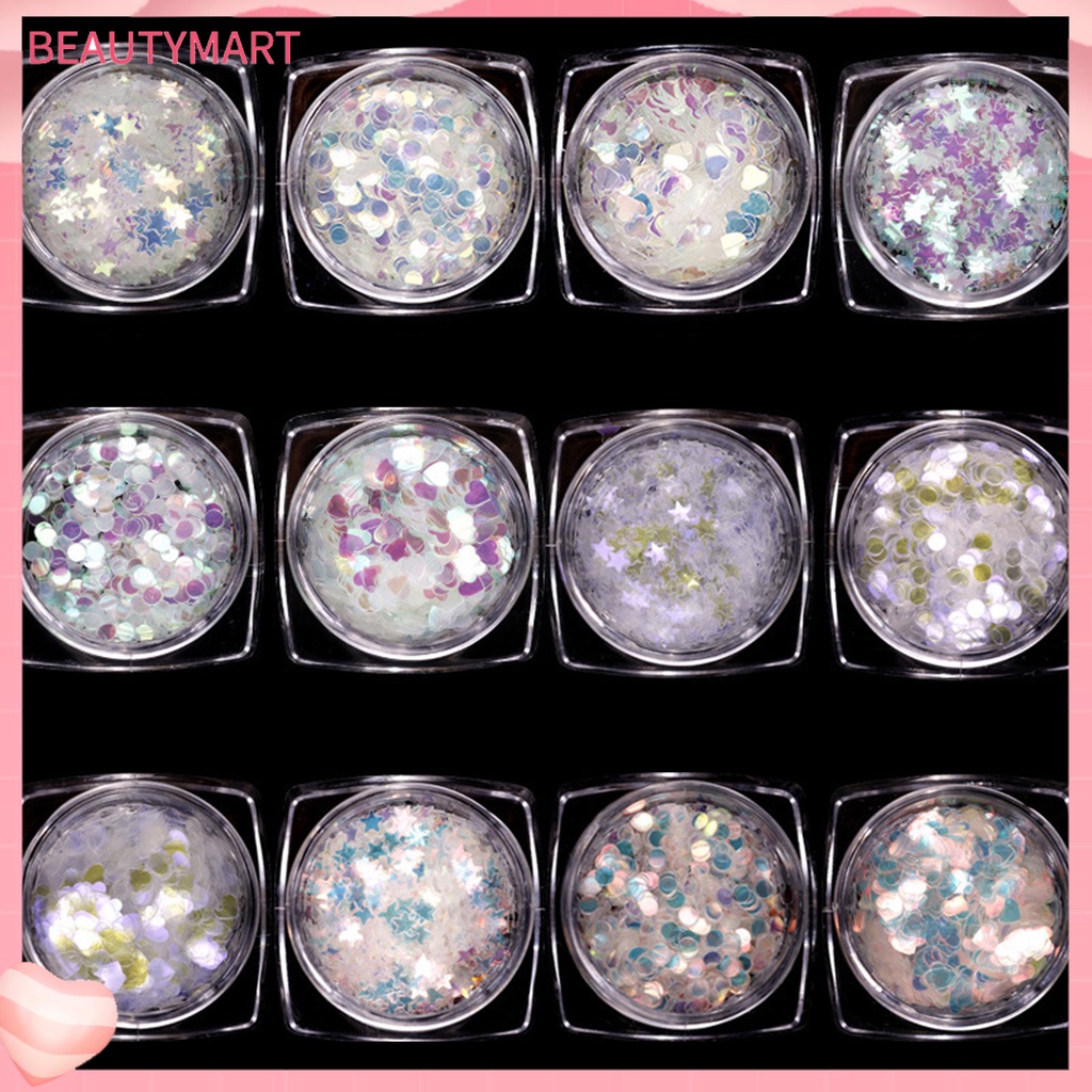 1 Hộp Kim Tuyến Lấp Lánh Hình Trái Tim Dùng Trang Trí Móng Tay Nghệ Thuật DIY