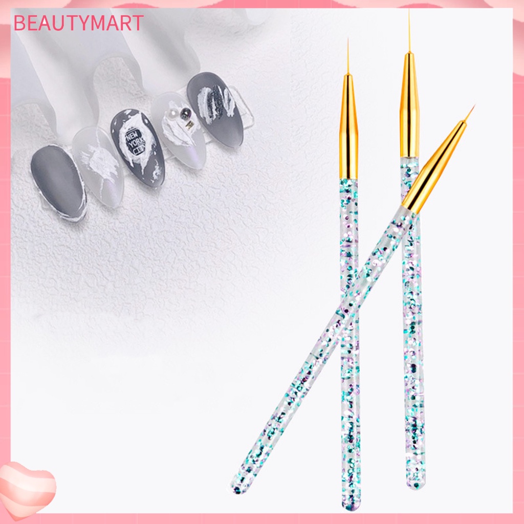 Set 3 Bút Vẽ Móng Tay Acrylic Siêu Mỏng Họa Tiết Độc Đáo Cho Nữ DIY