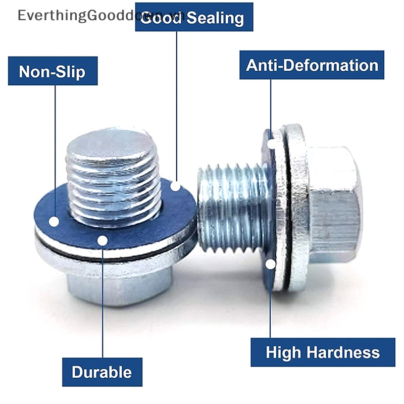 Everthinggooddown Set 10 Vòng Đệm Bằng Nhôm Cho Động Cơ Dầu Xe Hơi Toyota vn