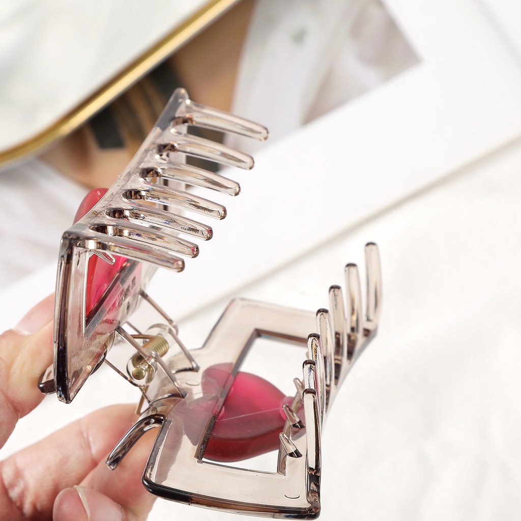 Haimeikang Kẹp Tóc Đuôi Ngựa Chất Liệu Nhựa Acrylic Kiểu Dáng Thời Trang