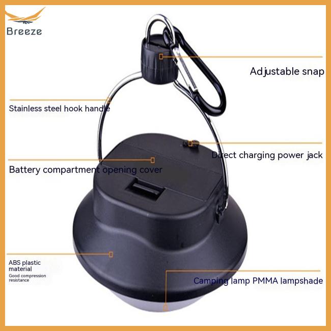 Đèn Led Cắm Trại Siêu Sáng 3 Chế Độ Kèm Móc Tiện Dụng