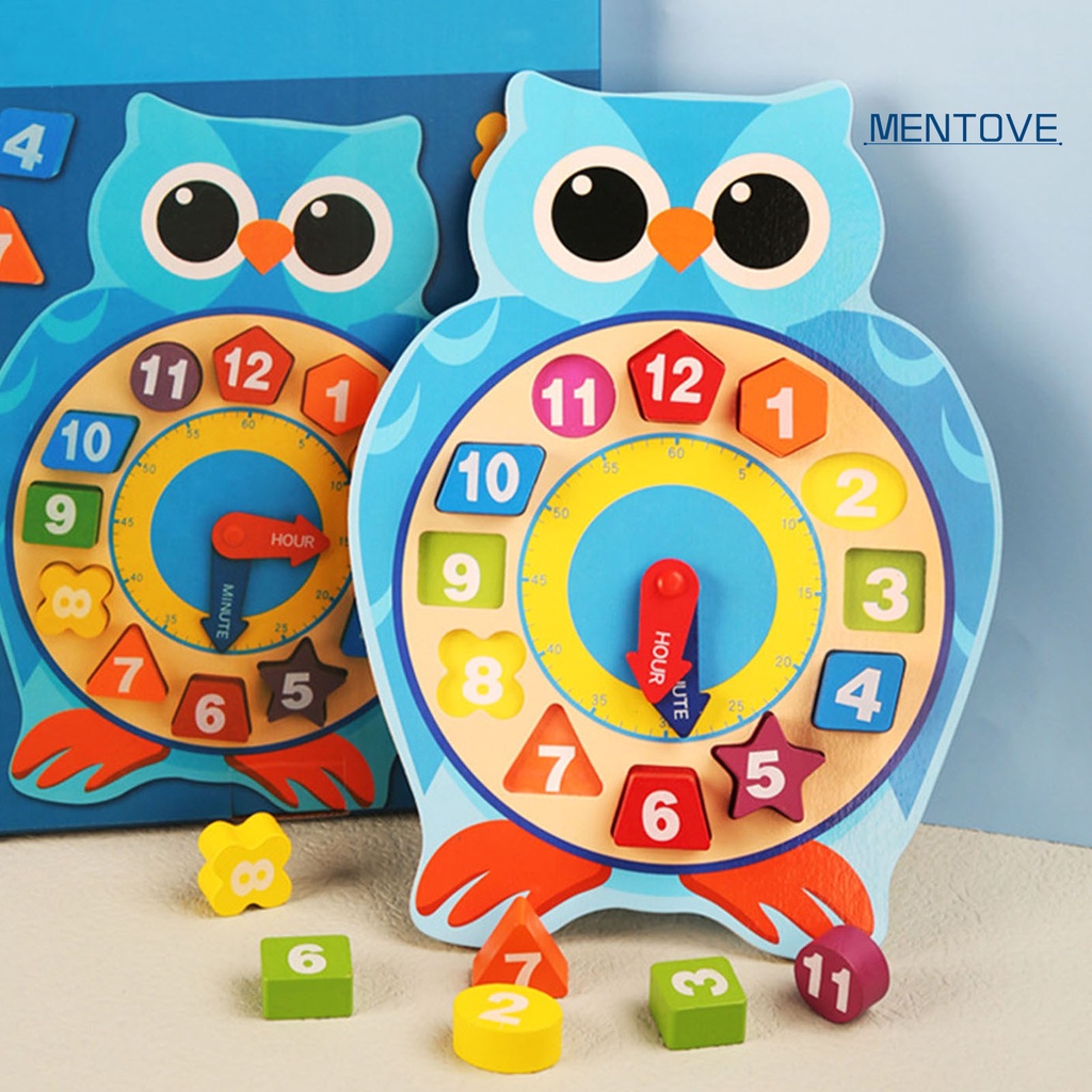 Đồng Hồ Đồ Chơi Bằng Gỗ Hình Động Vật Hoạt Hình Cho Trẻ Em