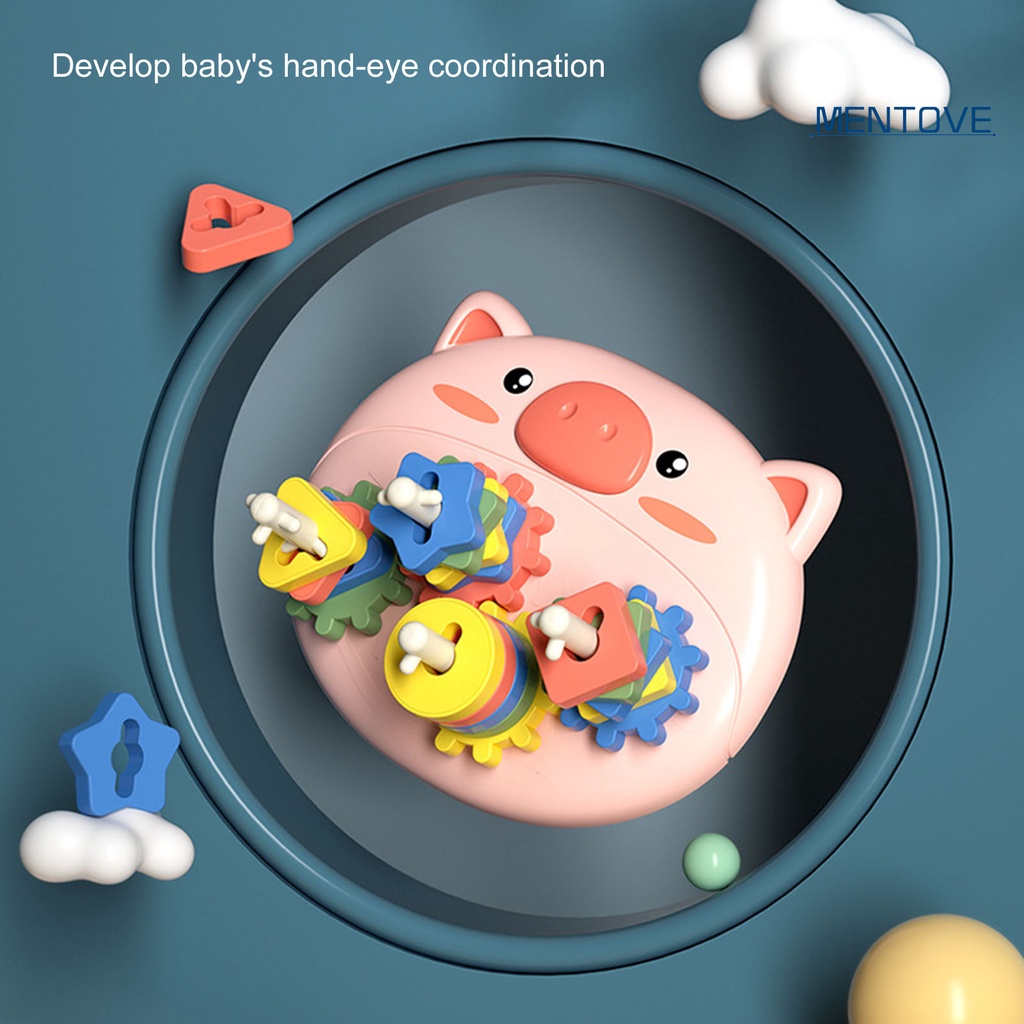 [MT] 1 Bộ Đồ Chơi Xếp Chồng Lên Nhau Bằng Nhựa Phân Loại Bằng Tay Và Mắt Thú Vị Trang Trí