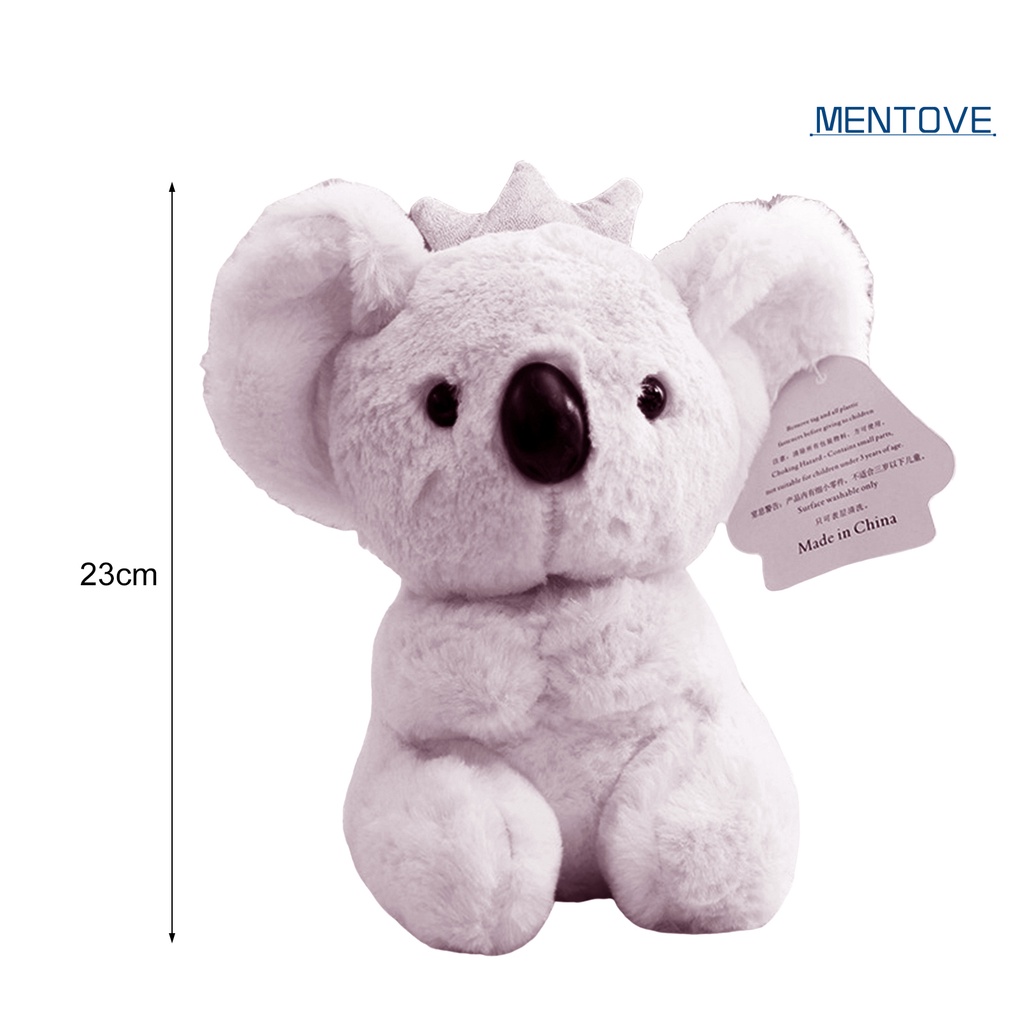 [MT] Thú Nhồi Bông Hình Gấu Koala Đeo Vương Miện Bằng Cotton PP Cảm Ứng Sống Động Thoải Mái