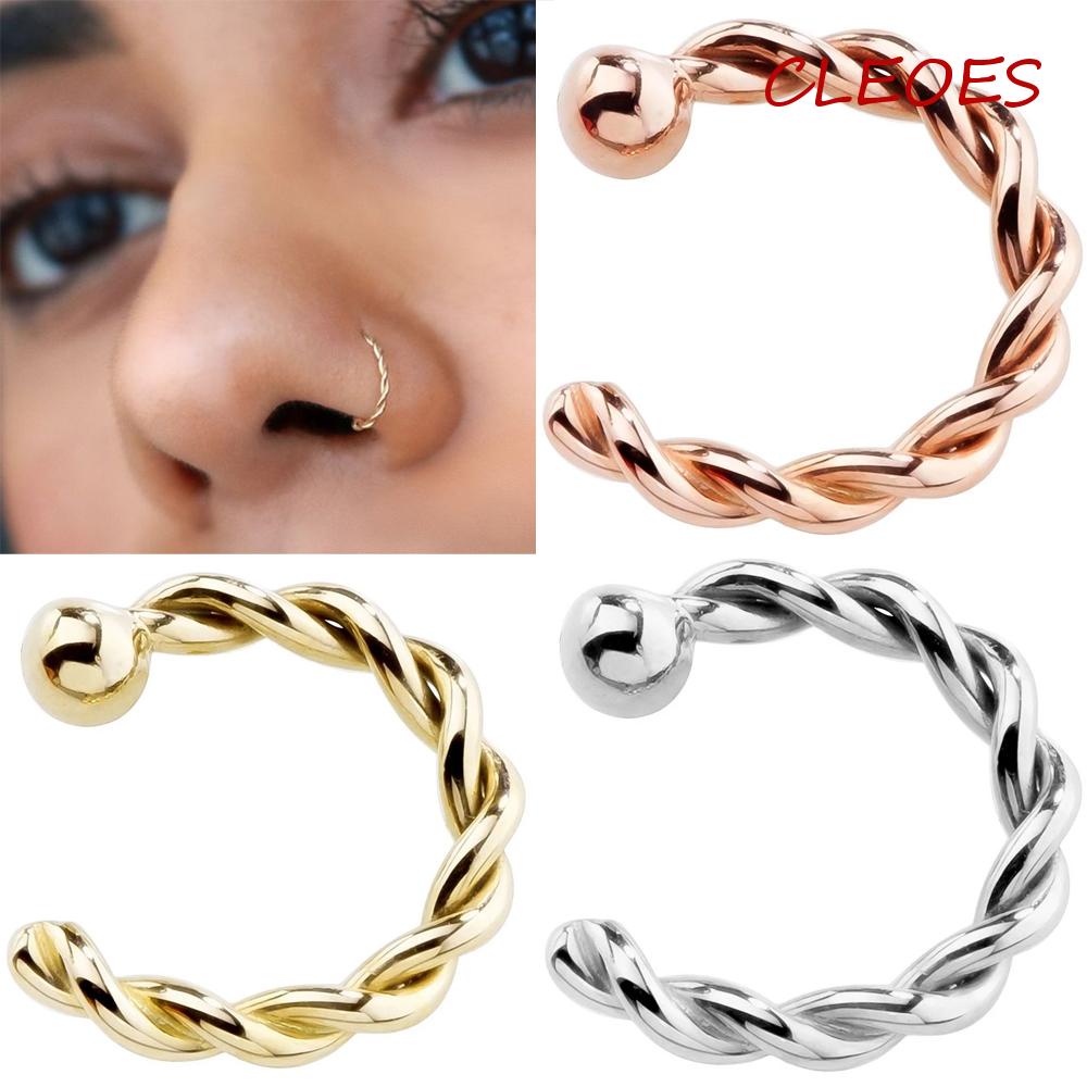 Khuyên Mũi Giả Bằng Đồng Titan Thời Trang Mới Cho Nữ