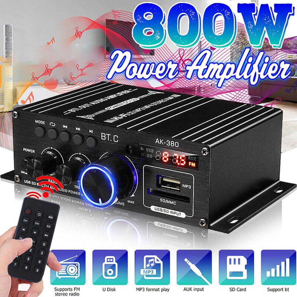 Bộ Khuếch Đại Âm Thanh HiFi AK380 400W 5.0 + 400W C7H8 Chuyên Dụng Cho Xe Hơi