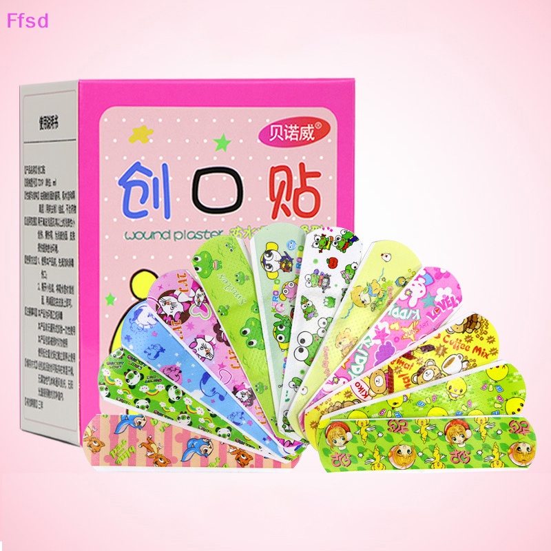 {Ffsd} Set 120 Băng Cá Nhân Hoạt Hình Thoáng Khí Chống Thấm Nước Hemostasis * Bán Chạy