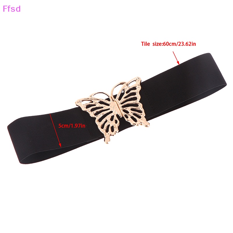 {Ffsd} Thắt Lưng Co Giãn Khóa Hình Bướm Rỗng Trang Trí Cho Nữ * Bán Chạy