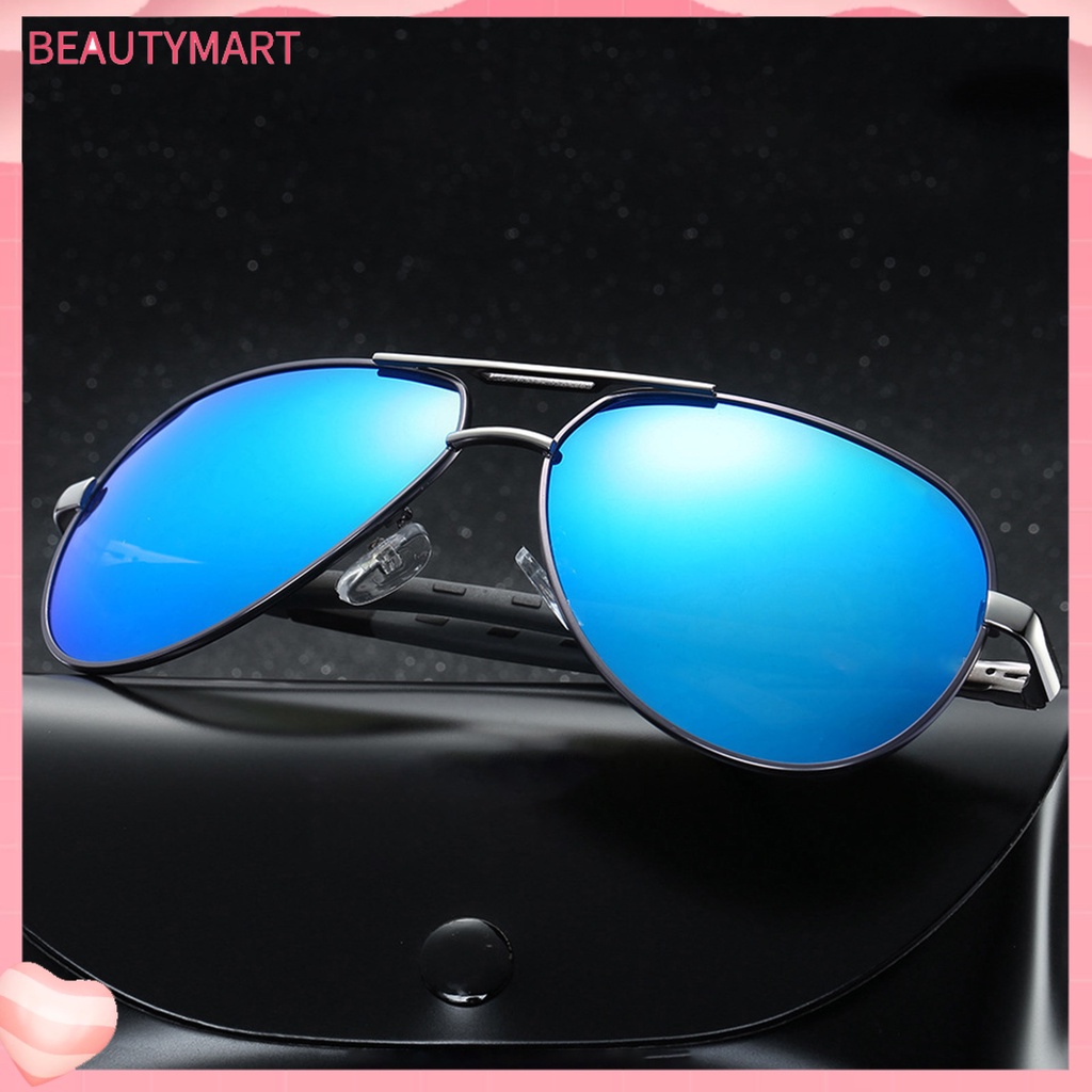 Kính Mát Phân Cực Chống Tia UV400 Gọng Kim Loại Thời Trang Cho Nam