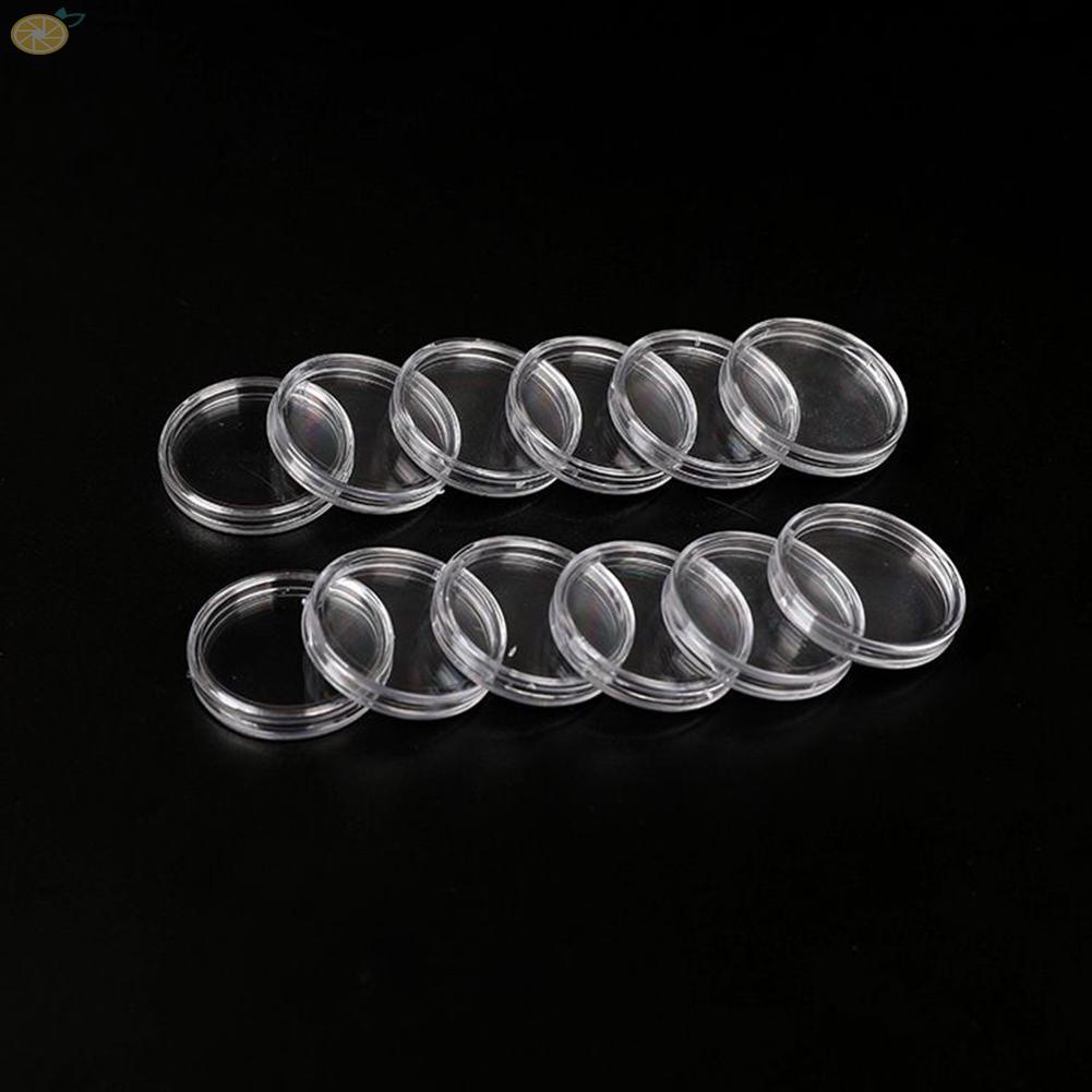 【VARSTR】Coin Capsules Coin Collection Coin Storage Box Plastic Rimless High Quality