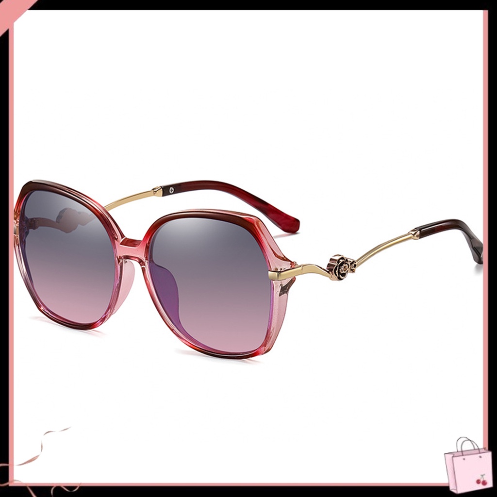 Kính Mát Phân Cực Chống Tia UV Gọng Lớn Không Đổi Màu Cho Nữ